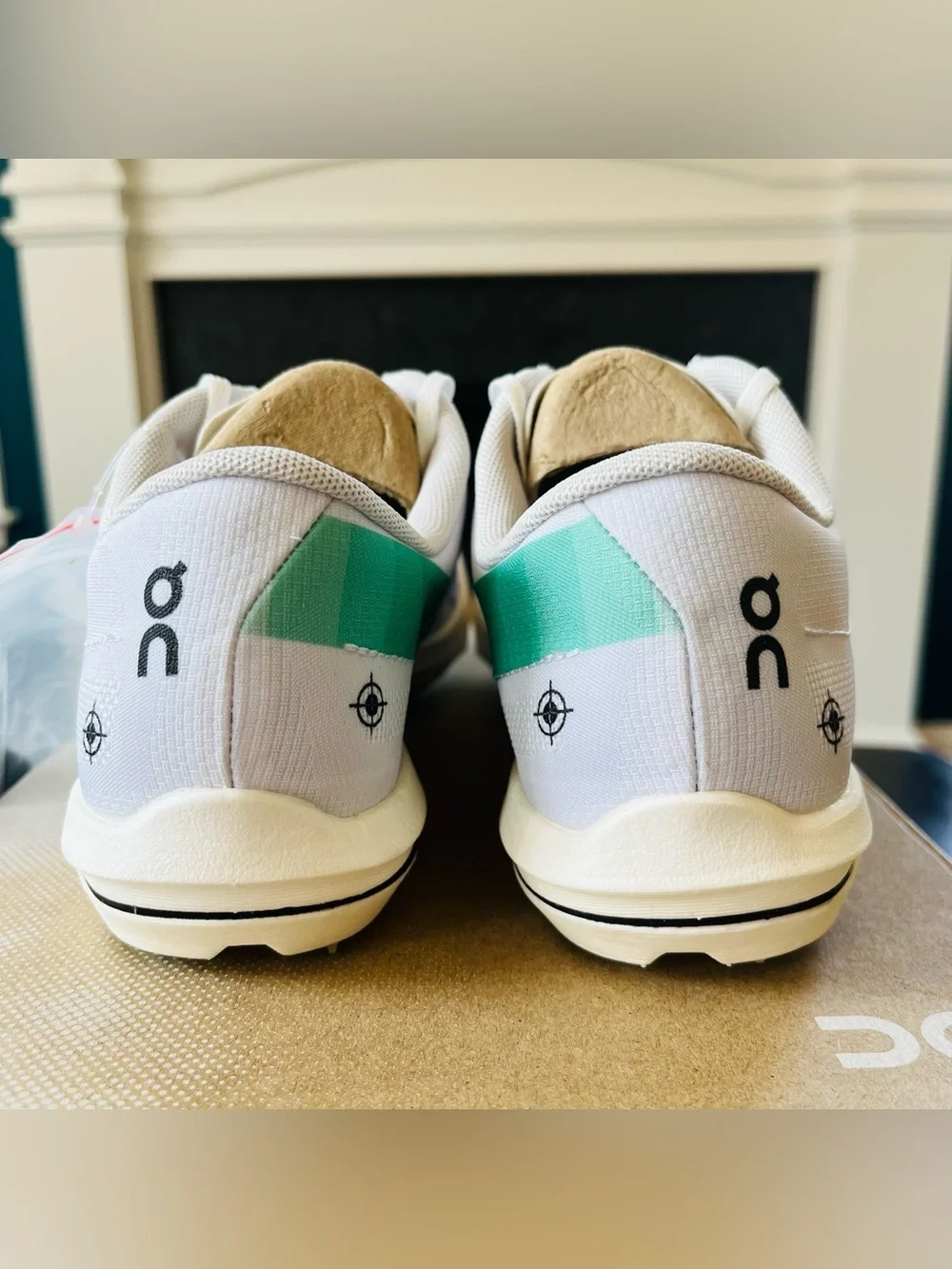 On Cloudspike 10000m Women’s Track Running Shoes Undyed-White/Mint 3WD10571105